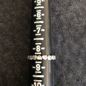 Pandora Cubic Zirconia Heart Band Ring-925 silver